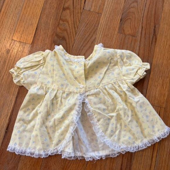 Vintage Kalula Kids Yellow Lace Ruffle Dress 18 mo - Picture 3 of 5